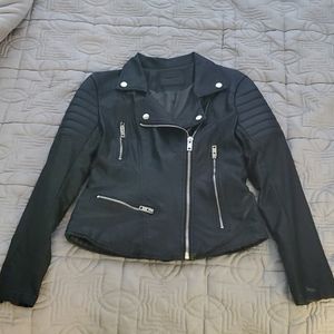 Blank NYC Leather Moto Jacket Size Small